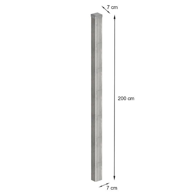 Hladký stĺpik 70x70 ZN