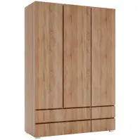 Skriňa Cosmo C17 138 cm – dub riviera, trojdverová, zásuvky