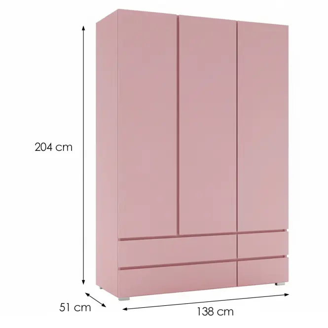 Skriňa 3d Cosmo C17 Ružová,2