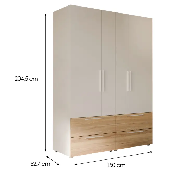 Skriňa Moduklix Set 6 Biela/Dub Mauvella,2