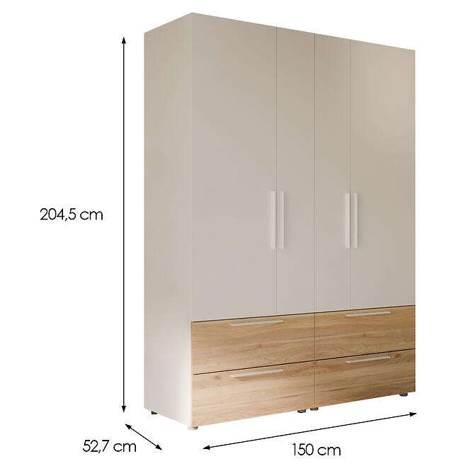 Skriňa Moduklix Set 6 Biela/Dub Mauvella,2
