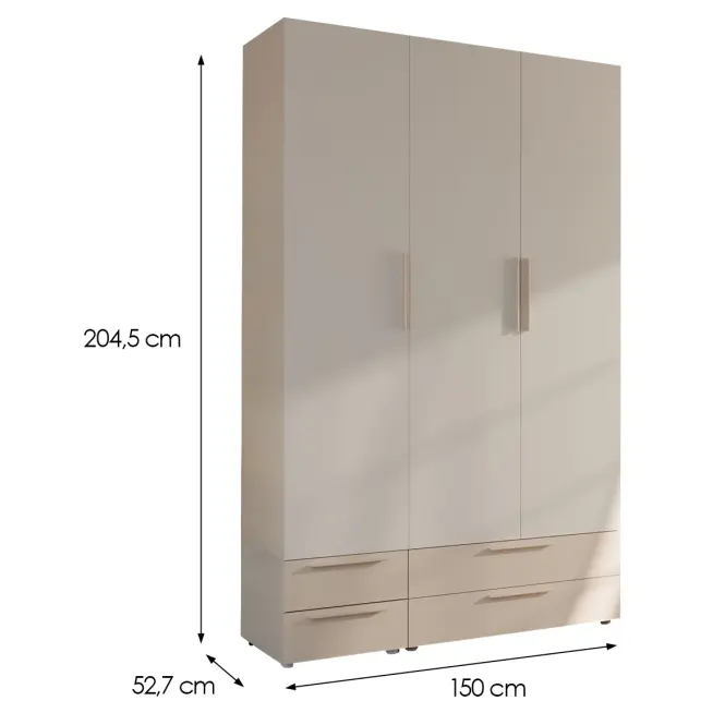 Skriňa Moduklix Set 10 Biela/Piesok
