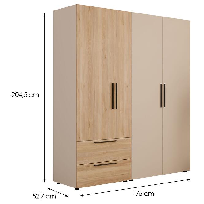 Skriňa Moduklix Set 12 Dub Mauvella/Piesok,2