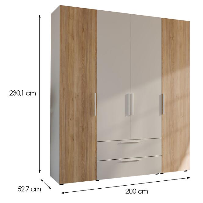 Skriňa Moduklix Set 16 Biela/Dub Mauvella,2