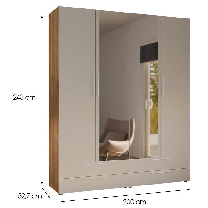 Skriňa Moduklix Set 20 Biela/ Dub Mauvella,2