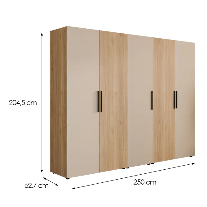 Skriňa Moduklix Set 24 Dub Mauvella/Piesok
