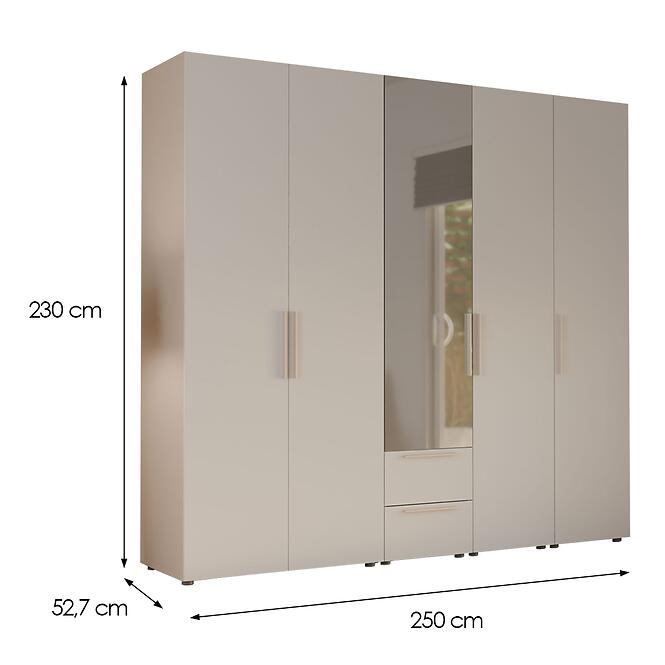 Skriňa Moduklix Set 27 Biela/Piesok