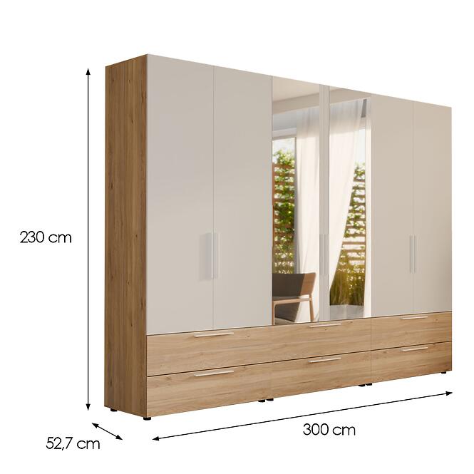 Skriňa Moduklix Set 30 Biela/ Dub Mauvella,2