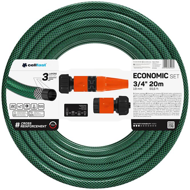 Komplet hadica Economic 3/4 20MB+koncovky 10-102