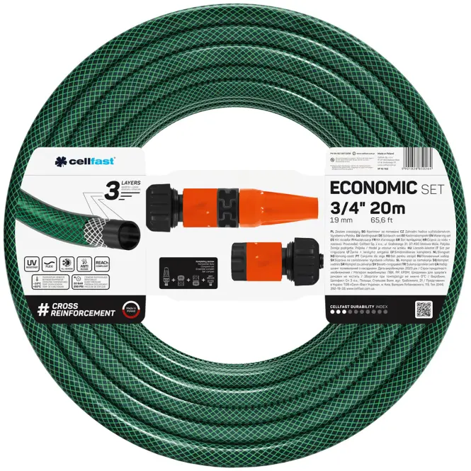 Záhradná hadica Economic 3/4 20 mb + končovky 10-102