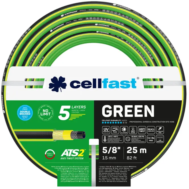 Záhradná hadica 5-vrstvová GREEN ATS2 5/8 25 mb 15-110