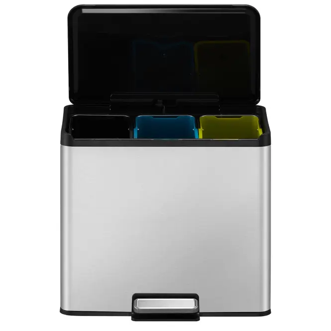 Odpadkový kôš Eko Essential 9+9+9l inox mat 822827