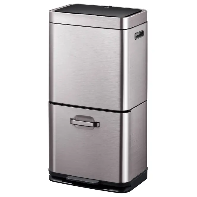 Odpadkový kôš Eko Himalaya 35+25l inox sivá 933960