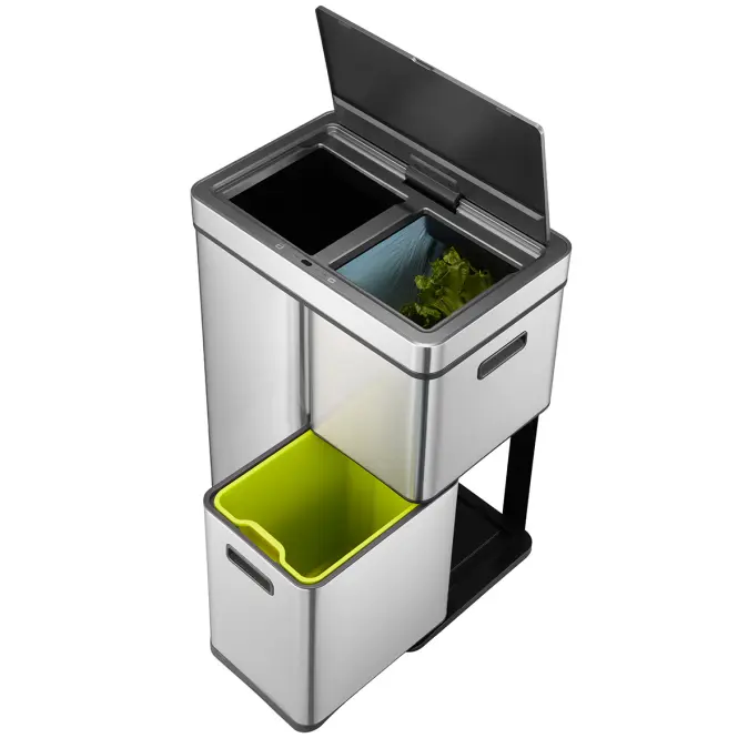 Odpadkový kôš Eko Mirage plus 30+15+15l inox 933860