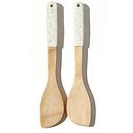 Skosená obracačka bambus biela rukoväť 32*6cm ut03532bs17