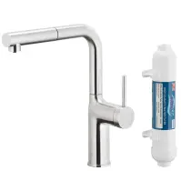 Drezová batéria Duero Pure Move Inox s filtráciou vody výsuvný výtok