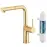 Drezová batéria Duero Pure Move Light Gold s filtráciou vody výsuvný výtok