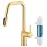 Drezová batéria Duero Pure Style Light Gold s filtráciou vody výsuvný výtok