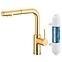 Drezová batéria Duero Pure Basic Light Gold s filtráciou vody výsuvný výtok