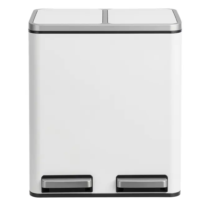 Odpadkový kôš 2x15 l biely LTB030WG01,2