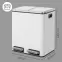 Odpadkový kôš 2x15 l biely LTB030WG01,3