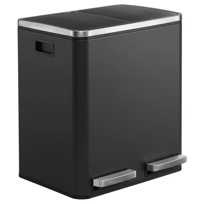 Odpadkový kôš 2x15 l čierny LTB030BH01