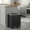 Odpadkový kôš 2x15 l čierny LTB030BH01,4