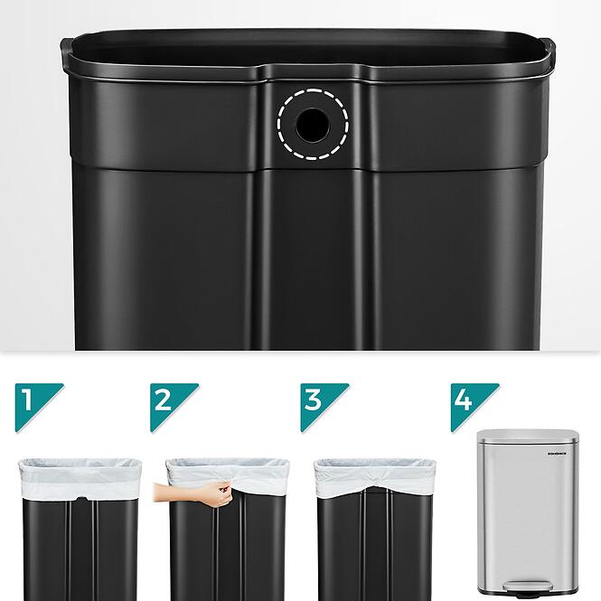 Odpadkový kôš 50 l oceľ LTB050E01V1,5