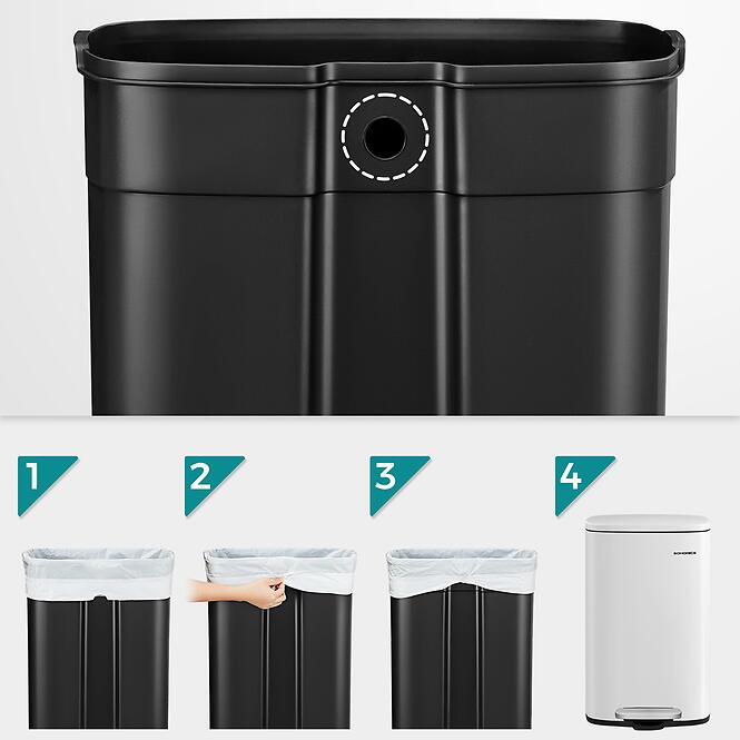 Odpadkový kôš 50 l biely LTB101W01V1,6