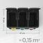 Odpadkový kôš 3x8 l čierny LTB24BK,4