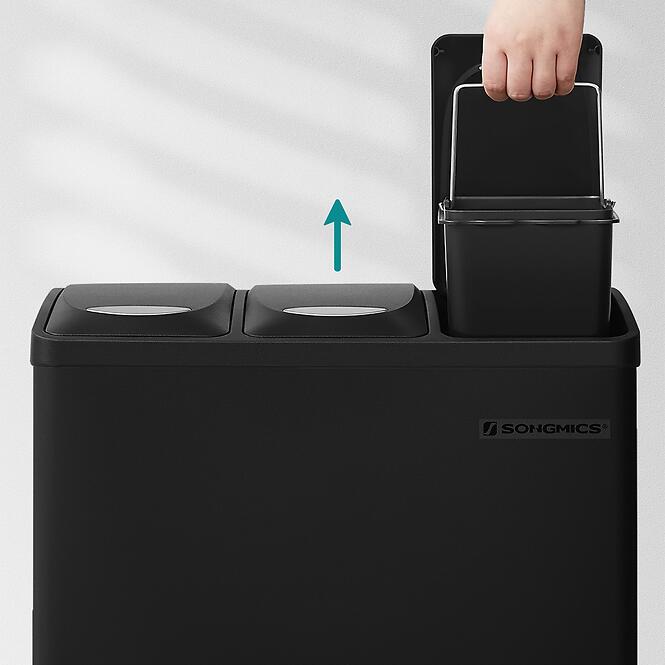 Odpadkový kôš 3x8 l čierny LTB24BK,6