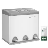 Odpadkový kôš 3x8 l biely LTB24WT