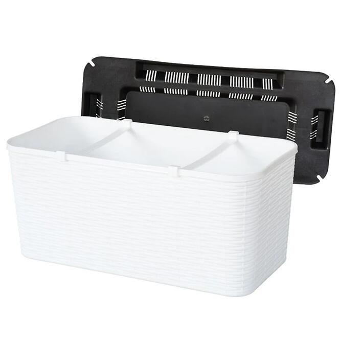 Balkónový kvetináč RATTAN 40CM biely