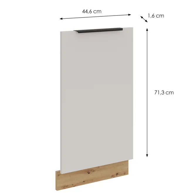 Čelo skrinky Solea kašmír/artisan ZM 713x446,2