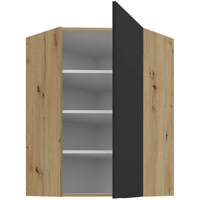 Kuchynská skrinka Aria-BL/AR anti fingerprint 60X60 GN-90 1F (45°)