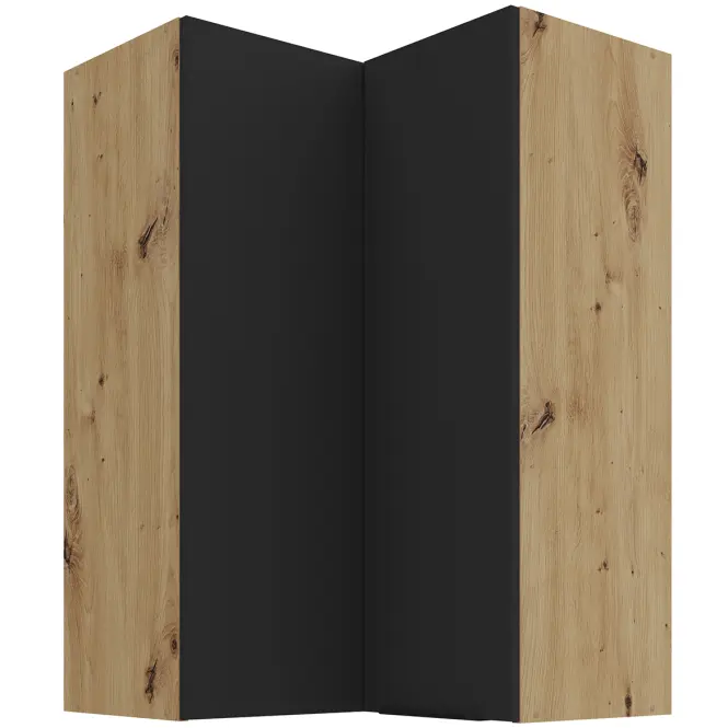 Kuchynská skrinka Aria-BL/AR anti fingerprint 60X60 GN-90 2F (90°)