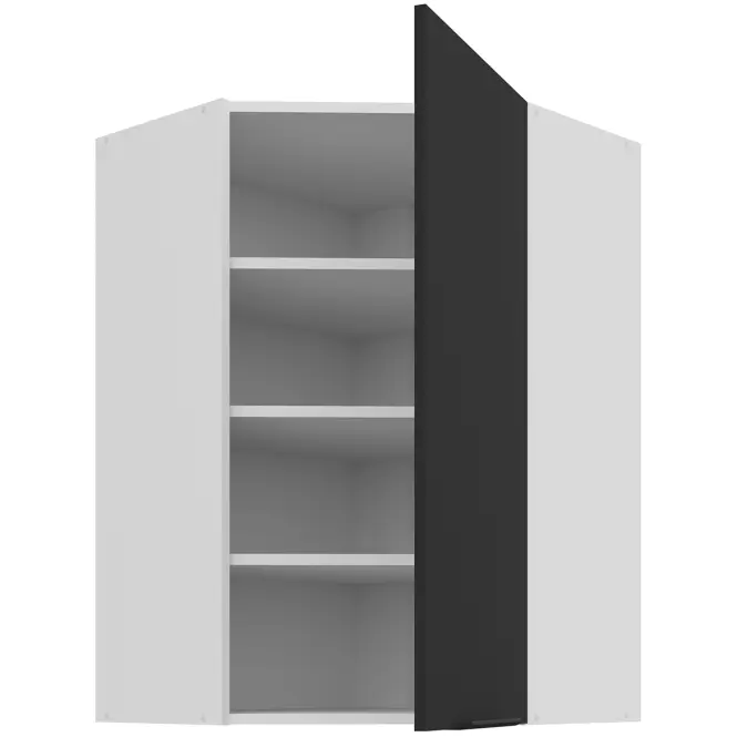 Kuchynská skrinka Aria-BL/WH anti fingerprint 60X60 GN-90 1F (45°)