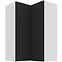Kuchynská skrinka Aria-BL/WH anti fingerprint 60X60 GN-90 2F (90°)