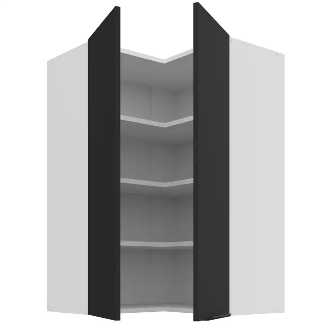 Kuchynská skrinka Aria-BL/WH anti fingerprint 60X60 GN-90 2F (90°)