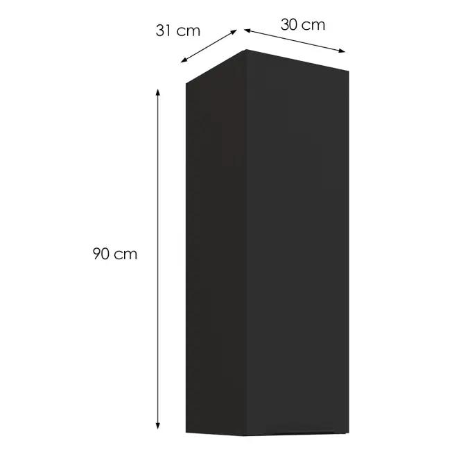 Kuchynská skrinka Aria-BL/BL anti fingerprint 30G-90 1F