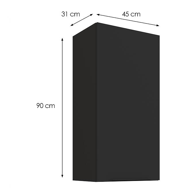 Kuchynská skrinka Aria-BL/BL anti fingerprint 45G-90 1F