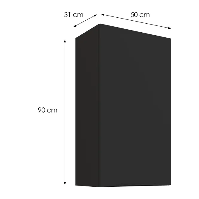 Kuchynská skrinka Aria-BL/BL anti fingerprint 50G-90 1F