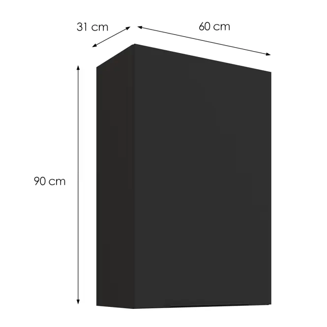 Kuchynská skrinka Aria-BL/BL anti fingerprint 60G-90 1F