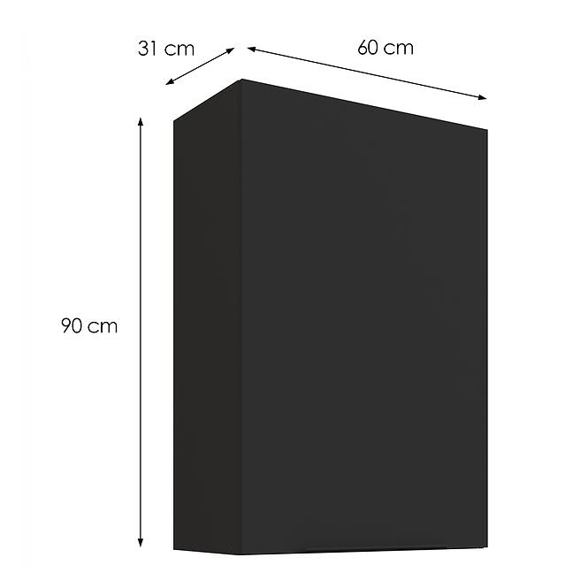 Kuchynská skrinka Aria-BL/BL anti fingerprint 60G-90 1F