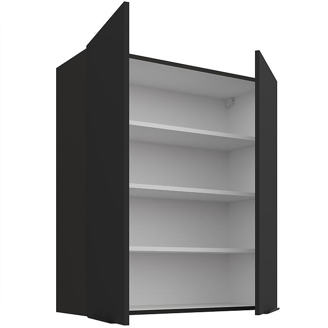 Kuchynská skrinka Aria-BL/BL anti fingerprint 80G-90 2F,2