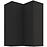 Kuchynská skrinka Aria-BL/BL anti fingerprint 60X60 GN-90 2F (90°)