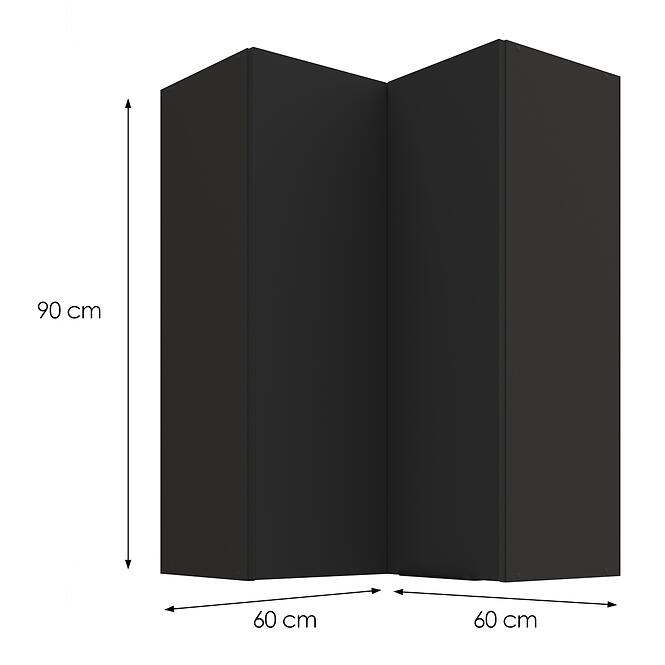 Kuchynská skrinka Aria-BL/BL anti fingerprint 60X60 GN-90 2F (90°),3