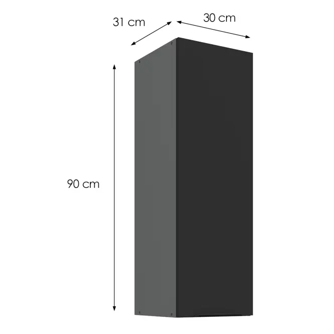 Kuchynská skrinka Aria-BL/ANT anti fingerprint 30G-90 1F