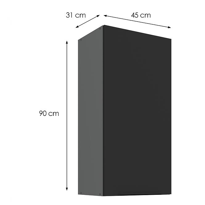 Kuchynská skrinka Aria-BL/ANT anti fingerprint 45G-90 1F,3