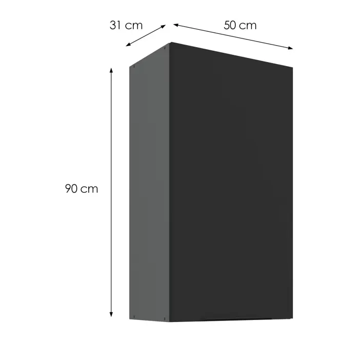 Kuchynská skrinka Aria-BL/ANT anti fingerprint 50G-90 1F